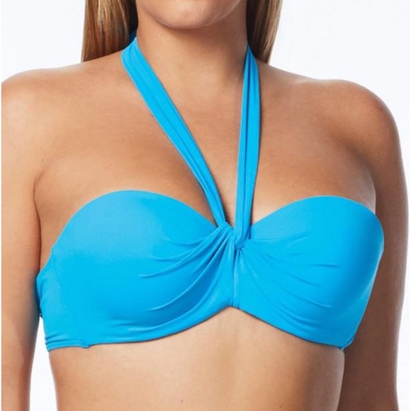 Coco Reef Five Way Bra Sized Underwire Sea Blue Bikini Top - Picture 10 of 13